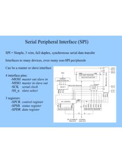 Serial Peripheral Interface (SPI) - Oregon State University