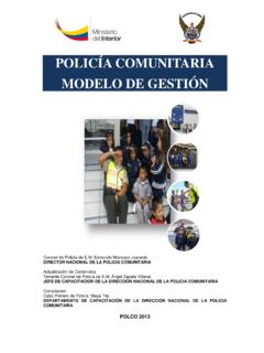 POLIC&#205;A COMUNITARIA MODELO DE GESTI&#211;N