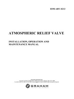 ATMOSPHERIC RELIEF VALVE - Graham Corporation