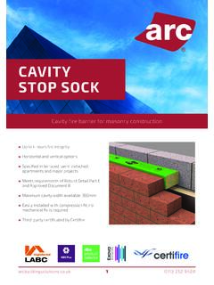 CAVITY STOP SOCK - ARC Building Solutions