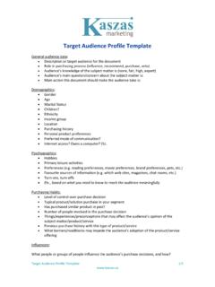 Target Audience Profile Template