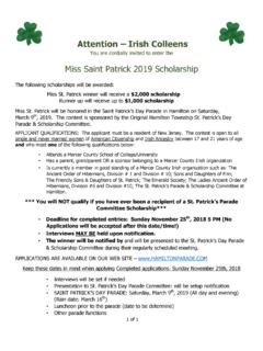 Miss Saint Patrick 2019 Scholarship - Hamilton Township