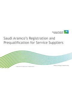Saudi Aramco’s Registration and Prequalification for ...