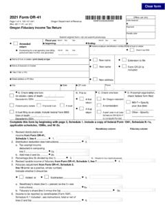2021 Form OR-41, Oregon Fiduciary Income Tax Return, 150 ...