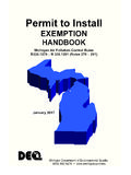 PERMIT TO INSTALL EXEMPTION - Michigan