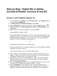 Step by Step - Digital IDs in Adobe Acrobat &amp; Reader ...