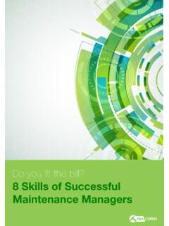 8 Skills of Successful Maintenance Managers