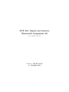 ECE 301: Signals and Systems Homework Assignment #2