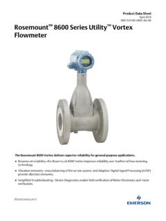 Vortex Flow Meter 8600D Series Rosemount