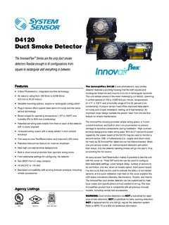D4120 Duct Smoke Detector - Smoke Detection, CO …