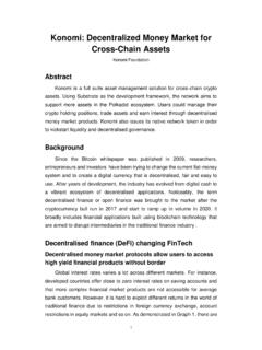 Konomi: Decentralized Money Market for Cross-Chain Assets