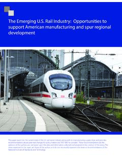 The Emerging U.S. Rail Industry: Opportunities to support ...