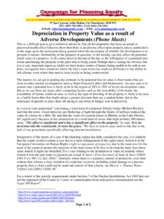 Depreciation in Property Value as a result of Adverse ...