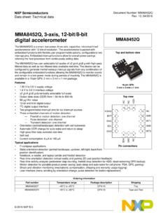 MMA8452Q 3-axis, 12-bit/8-bit digital accelerometer - NXP