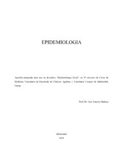 EPIDEMIOLOGIA - C&#226;mpus de Jaboticabal