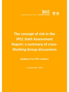 The concept of risk in the IPCC Sixth Assessment Report: a ...