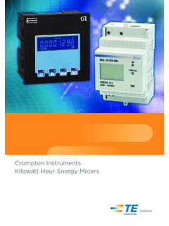Crompton Instruments Kilowatt Hour Energy Meters