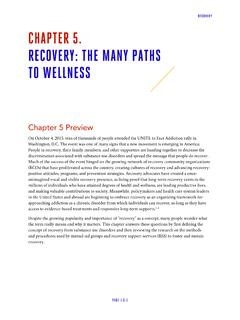 RECOVERY CHAPTER 5. RECOVERY: THE MANY PATHS TO …