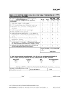Patient Health Questionnaire (PHQ-9) (Spanish)