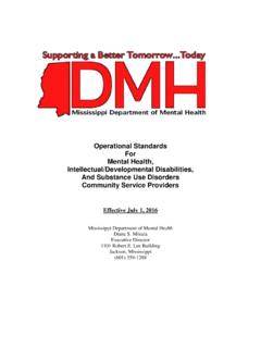 Operational Standards For Mental Health, …
