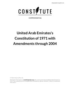 United Arab Emirates's Constitution of 1971 with ...