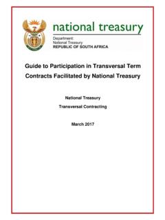 Guide to Participation in Transversal ... - National Treasury