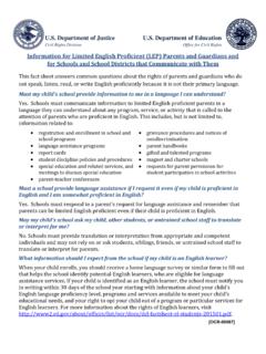 Information for Limited English Proficient (LEP) Parents ...