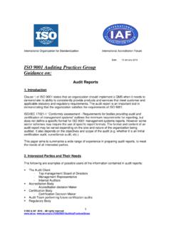 Date: 13 January 2016 ISO 9001 Auditing Practices Group ...
