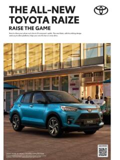 THE ALL-NEW TOYOTA MIZE RAISE THE GAME Born to drive …