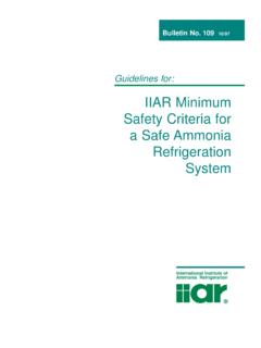 IIAR Minimum Safety Criteria for a Safe Ammonia ...