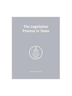The Legislative Process in Texas