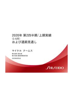 4911 20200806 決算説明会資料J - Shiseido