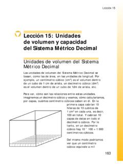 Lecci&#243;n 15: Unidades de volumen y capacidad del …