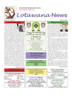 www.lakelotawananews.com Lotawana News