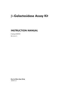 Manual:Beta-Galactosidase Assay Kit