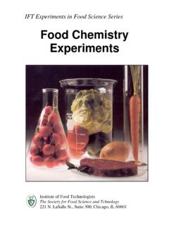 Food Chemistry Experiments - Utah State University