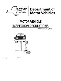 MOTOR VEHICLE INSPECTION REGULATIONS
