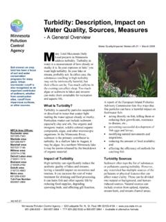 Turbidity: Description, Impact on Water Quality, Sources ...