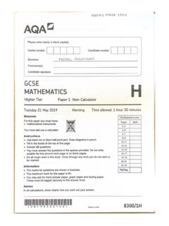 AQA GCSE Mathematics H1 2019 - mathsmadeeasy.co.uk