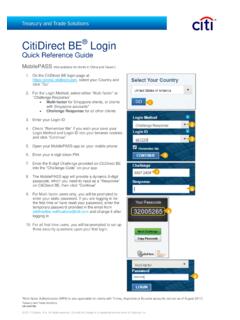 CitiDirect BE Login - citibank.com