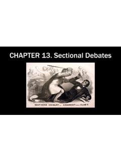 CHAPTER 13. Sectional Debates