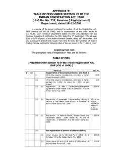 APPENDIX ‘B’ TABLE OF FEES UNDER SECTION 78 OF THE …