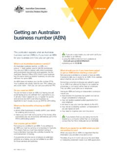Getting an Australian business number (ABN)