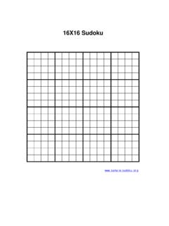 16X16 Sudoku