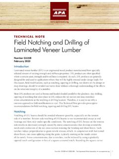 Field Notching and Drilling of Laminated Veneer Lumber