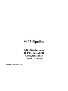 MIPS Pipeline - Cornell University