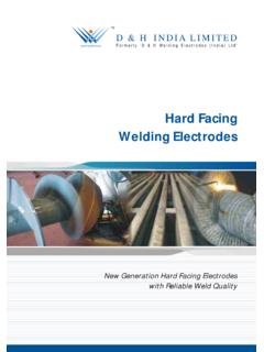 Hard Facing Welding Electrodes - D &amp; H India …
