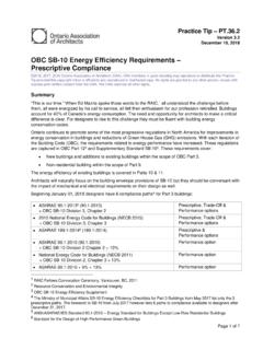 OBC SB-10 Energy Efficiency Requirements Prescriptive ...