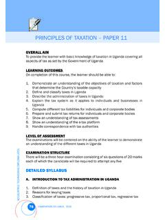 PRINCIPLES OF TAXATION – PAPER 11
