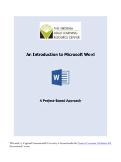 An Introduction to Microsoft Word - …